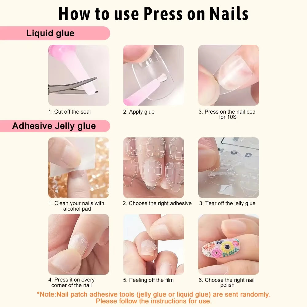 24Pcs Short Cat Eye Fake Nails Trendy Adhesive Glossy Champagne Press on Nails Durable Acrylic Nails Tips Set for Women&Girls